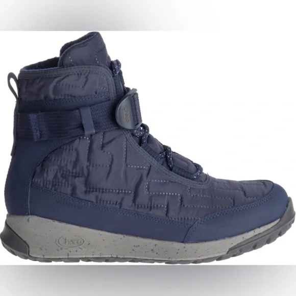 Chaco Borealis Quilt Waterproof Boots Navy Blue Quilted Insulated Winter Boot 6 - Picture 8 of 9
